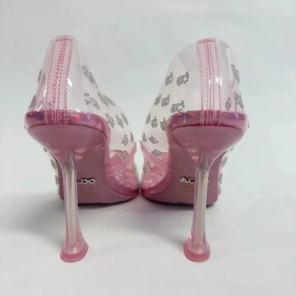 NWOT ALDO x Barbie Stessy Heels - Barbietessy Clear Embellished Stiletto Glitter - Picture 10 of 14